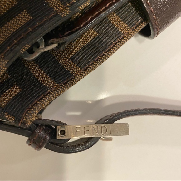 Stunning well loved Fendi mini Zucca print canvas shoulder bag. - Picture 4 of 7